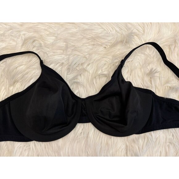 Olga Size 38C Black Cloud 9 Minimizer Bra Underwire Lace Trim G18961A - Picture 2 of 7